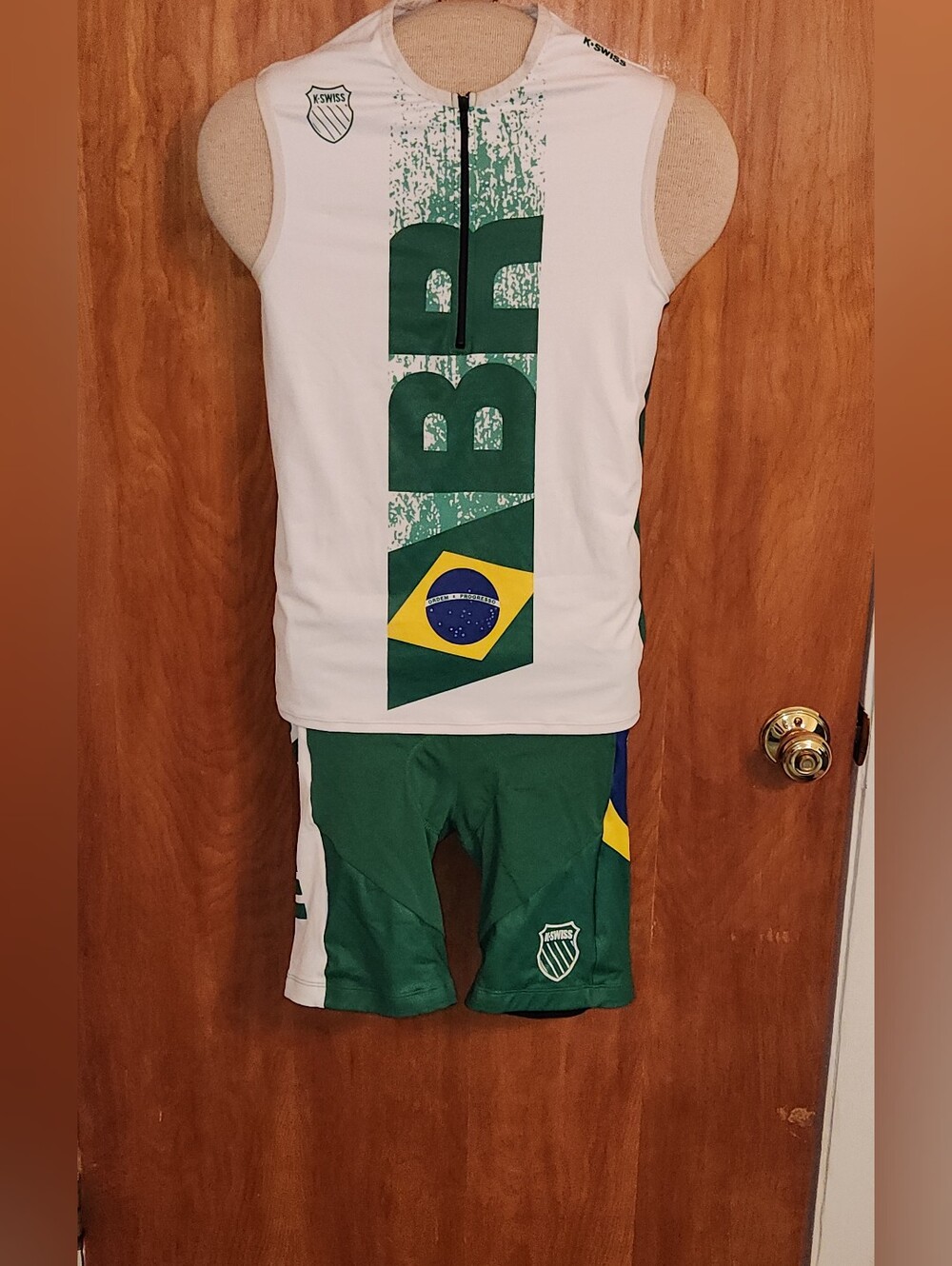 K-Swiss Bicycling Tri-Top/Short Set Brazil Size Men's X-Large
